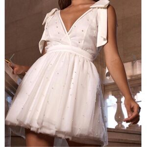 Showpo White Mini Dress Size 6